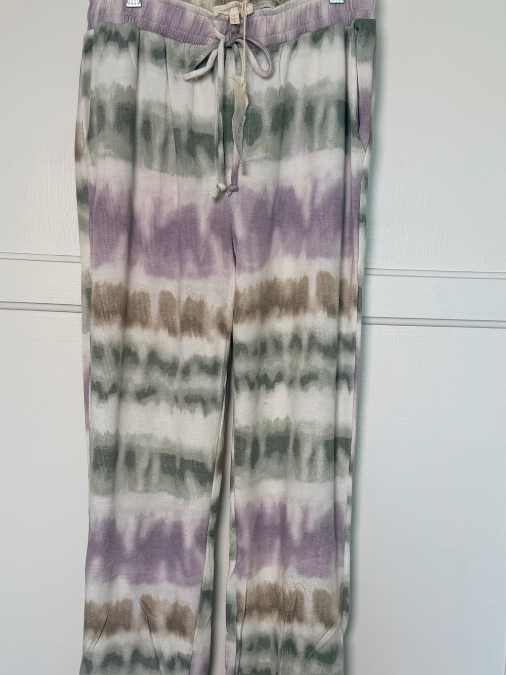 Mystree Tie-Dye Lounge Pants in Lavender, Olive & Taupe(E0011)
